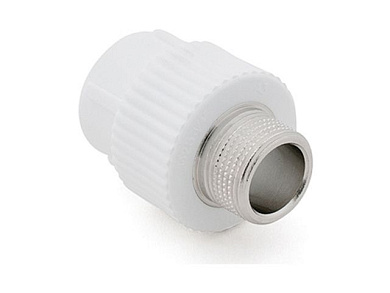 Ниппель ПП комб. нар. 32х 3/4", белый, внутренняя резьба РосТурПласт 10667