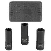 Набор головок ударных тонкостенных 3 пр., 1/2", 17, 19, 21 мм, 6-гр. ForceKraft FK-4032TH