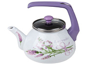 Чайник стальной эмалированный, 2.2 л, серия Лаванда, подходит для всех типов плит, включая индукцию PERFECTO LINEA 52-333222
