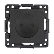 Стокгольм Механизм Розетки 1-местной б/з 10 А черный с защ, штор, EKF PROxima EZR10-022-10