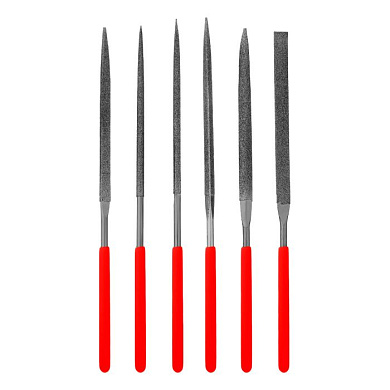 Набор надфилей алмазных, 140 х 70 х 3 мм, 6 шт. Matrix Master 15834