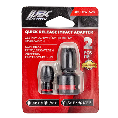 Набор ударных битодержателей 1/4''(F)х1/4''(M), 1/2''(F)х1/4''(M) 2 пр JBC JBC-HW-S28