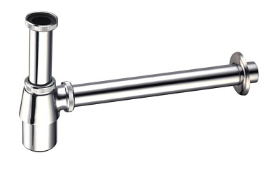 Сифон для умывальника (раковины) G5/4"-32 без выпуска, металл, хром TIM BAS0802S
