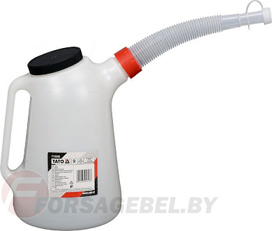 Лейка пластиковая с крышкой для СТО 5 л. Yato YT-06985