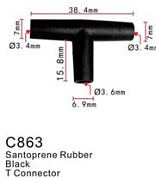 Клипса для крепления внутренней обшивки а/м универсальная пластиковая, 100 шт Forsage C0863(universal)