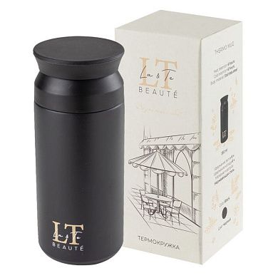 Термокружка 350 мл, нерж.сталь, горячее - до 6 часов, холодное - до 6 часов, цвет черный La and Te beaute LT-350BK