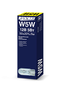 Лампа накаливания 12В 5Вт Runway RW-W5W