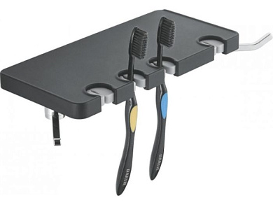 Держатель зубных щеток, пластик, черный Ledeme L105B