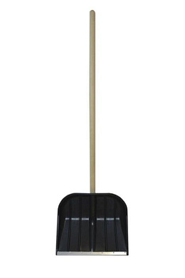 Лопата пластиковая №6 460×400мм с оц. планкой, с черенком (d32мм) Агростройлидер СНЕГ-01.19/комп