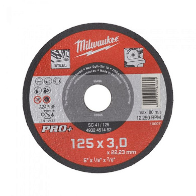 Диск отрезной по металлу 125/3 мм SC 41/125 Milwaukee 4932451492