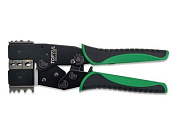 Клещи для обжимки клемм трещоточные 2 в 1 TOPTUL DKCA2222