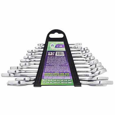 Набор ключей комбинированных и рожковых 12 пр., 6х7-30х32 мм POMAGIER POM-5198