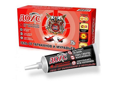 Гель от тараканов и муравьев "ДОХС", туба 75 г ОБОРОНХИМ 4620769131669