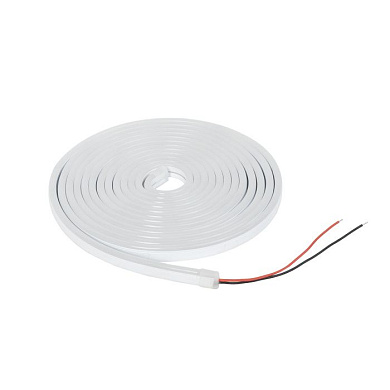 Гибкий неон - 9,6W/m, 24V, 8*16мм, 120 д/м, IP65, холодный белый, 6000K, - 5м, AKS 118652