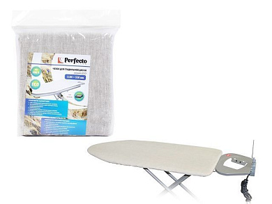 Чехол для гладильной доски, серия ECO, (лен с подложкой), 1100х330 мм, Perfecto Linea 42-007046