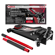 Домкрат подкатной гидравлический 3 т, 75-510 мм, двухпоршневой, низкопрофильный ForceKraft FK-T830018 DS