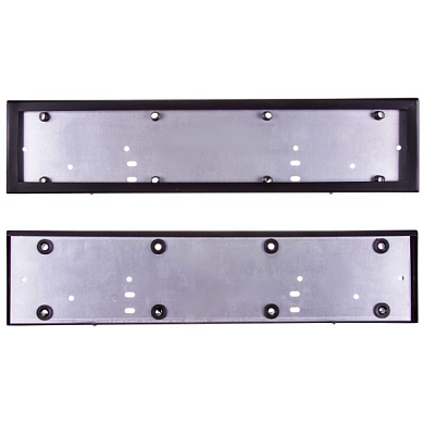 Рамка для номера металл антивандал черная без надписи SKYWAY+крепеж и резиновые втулки 1шт в пакете SKYWAY S04101004