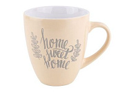 Кружка керамическая, 400 мл, Любимый дом, молочная, PERFECTO LINEA 30-388602