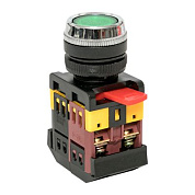 Кнопка ABLFS-22 с подсветкой зеленый NO+NC 230В EKF PROxima ablfs-22-g