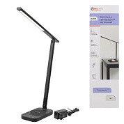 Светильник светодиодный настольный 220В, черный ForceKraft FK-DEA5076