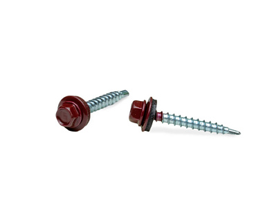 Саморез кровельный SRW-R, 4,8х29 сверло РТ1 RAL 3005, красное вино, 250 шт ЕКТ V023045