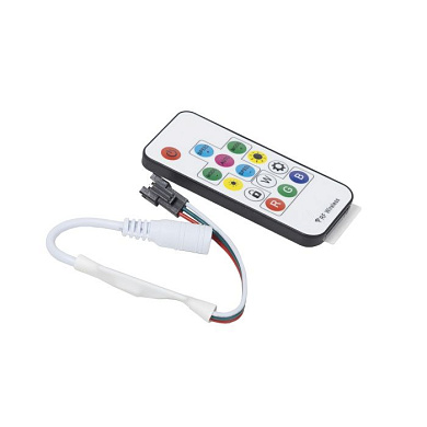 Контроллер для светодиодной ленты RGB SPI, с пультом, 12/24V, 72W/144W, AKS 115366