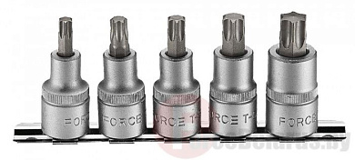 Набор головок-бит TorxT40-T60 5 пр. 1/2'' Force 4051