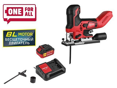 Аккум. лобзик CJS 1330 в чем. ALL1 XLT SET бесщет. двиг., 18В, 800 - 3800 ход/мин, пропил до 135 WORTEX 1325401