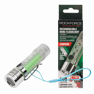 Фонарь аккумуляторный 500мАч, 100лм RockForce RF-CAM590