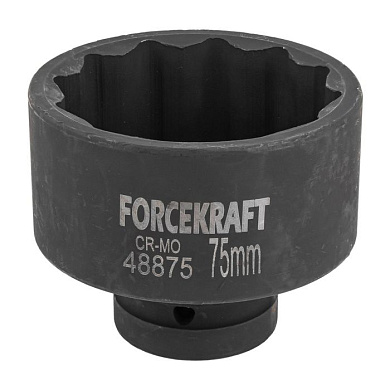 Головка ударная 1'', 75 мм, 12-гр. ForceKraft FK-48875