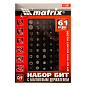 Набор бит PZ, PH, SL, HEX, HEX TR, Torx, TorxTR, Spanner 1/4'' с магнитным держателем, CrV, 61 пр. Matrix11387