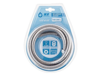 Душевой шланг1/2''х1/2'' 150-200см AVSSS-049 AV Engineering AVSSS-049