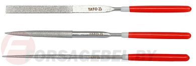 Набор надфилей алмазных 3 пр. 3х140x50 мм Yato YT-6143