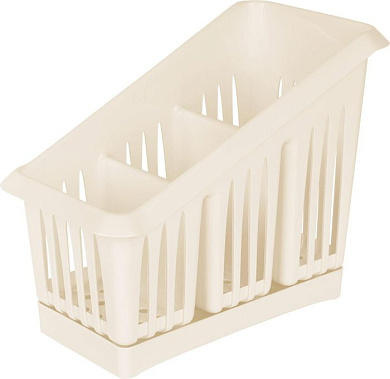 Сушилка для столовых приборов Plast Team 3х-секционная 200×120×160 мм молочный туман Пластик Репаблик PT156411048