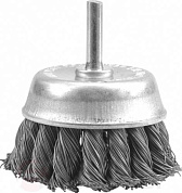 Щётка-крацовка чашечная крученная 75 мм со стержнем Vorel 06994
