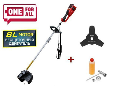 Триммер аккум. TB 3036 ALL1, 36 В, 2х18 В, полуавтомат. голова, 2 мм х 6 м леска, нож 255 мм, без акб и зу WORTEX 0333290