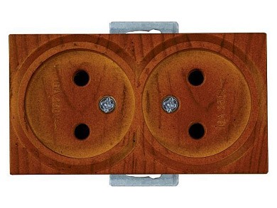 Розетка 2-ая, скрытая, б/з, вишня, RITA, 16 A, 250 V, IP 20, Mutlusan 22002030256