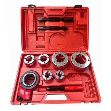 Набор трубных клуппов 1/2" - 2" с трещоткой 7 пр, H-D HD-2903