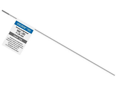 Электрод вольфрамовый серый WC-20, Ф 1,6 мм, 1 шт Solaris WM-4540