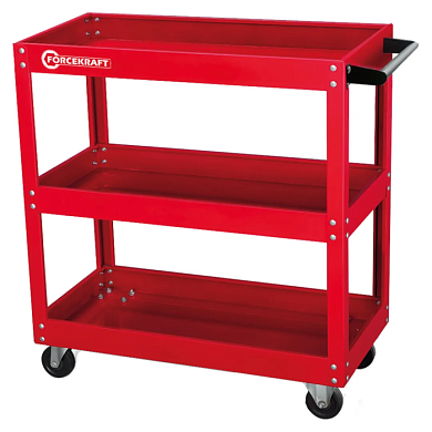 Тележка инструментальная металлическая 3-х полочная, 733х350х780 мм, max нагр. 135 кг ForceKraft FK-1141343B