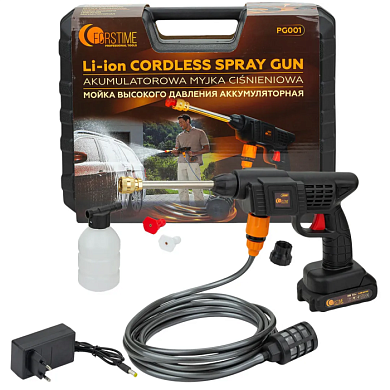 Мойка высокого давления аккумуляторная 24В, 2,8 л/мин, 15 бар FORSTIME FT-PG001