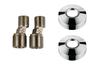 Эксцентрики для смесителя 1/2" Ш х 3/4" Ш (пара в комплекте с отражателями), латунь GERHANS K40502