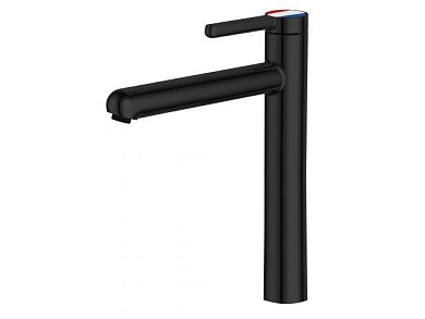 Смеситель для умывальника Lt D35, серия Lotus черный, монолитный излив A-five A5-0620