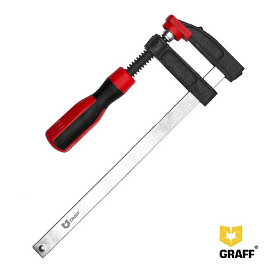 Струбцина 50 мм ширина 200 мм F-образная PYF004 GRAFF 2406002