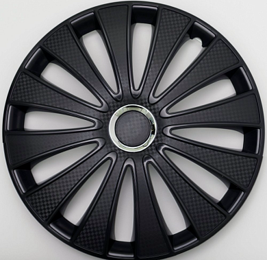 Колпак декоративный автомобильный GMK черный глянец 15" (4 шт) Star S15026