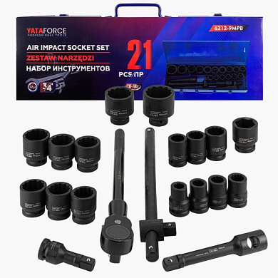 Набор инструментов ударных 21 пр. 3/4'', 12-гр. YATAFORCE YF-6212-9MPB