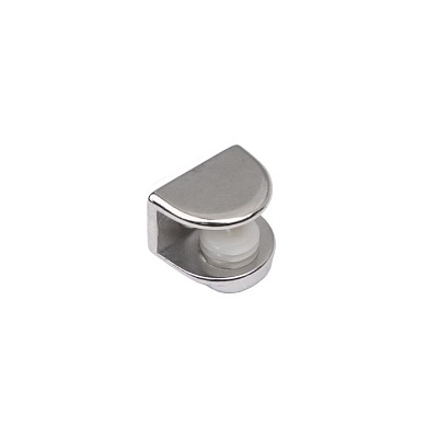 Полкодержатель для стекла регулируемый под шуруп мет. MV-09 хром AKS 23029