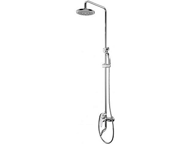 Душевая система Lt D40, серия Crocus хром, на стену, короткий излив A-five A5-0137