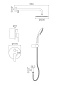 Душевая система встраиваемая со смесителем без излива и тропическим душем, латунь, хром Ledeme L2403-2