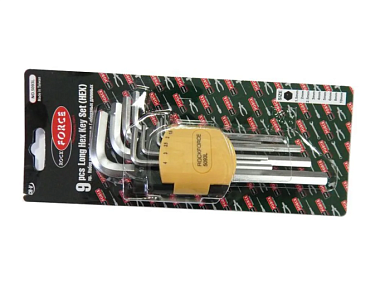 Набор ключей Г-образных HEX (6-гр) длинных 1.5-10 мм 9 пр 1.5-10 мм RockForce RF-5093L